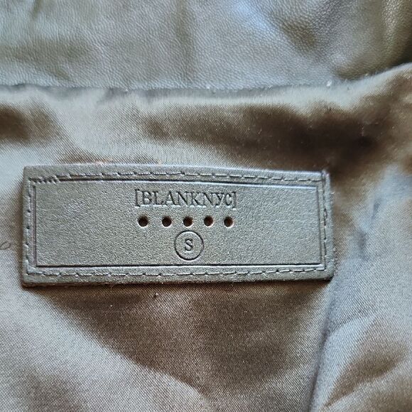 Blank NYC Olive Leather Jacket- Women's Size Small - Picture 2 of 6